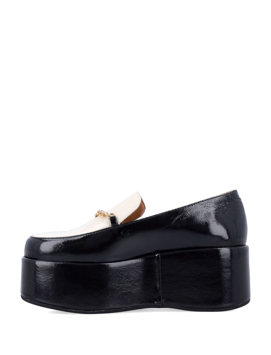 Bicolor patent platform loafers - Spazio Pritelli