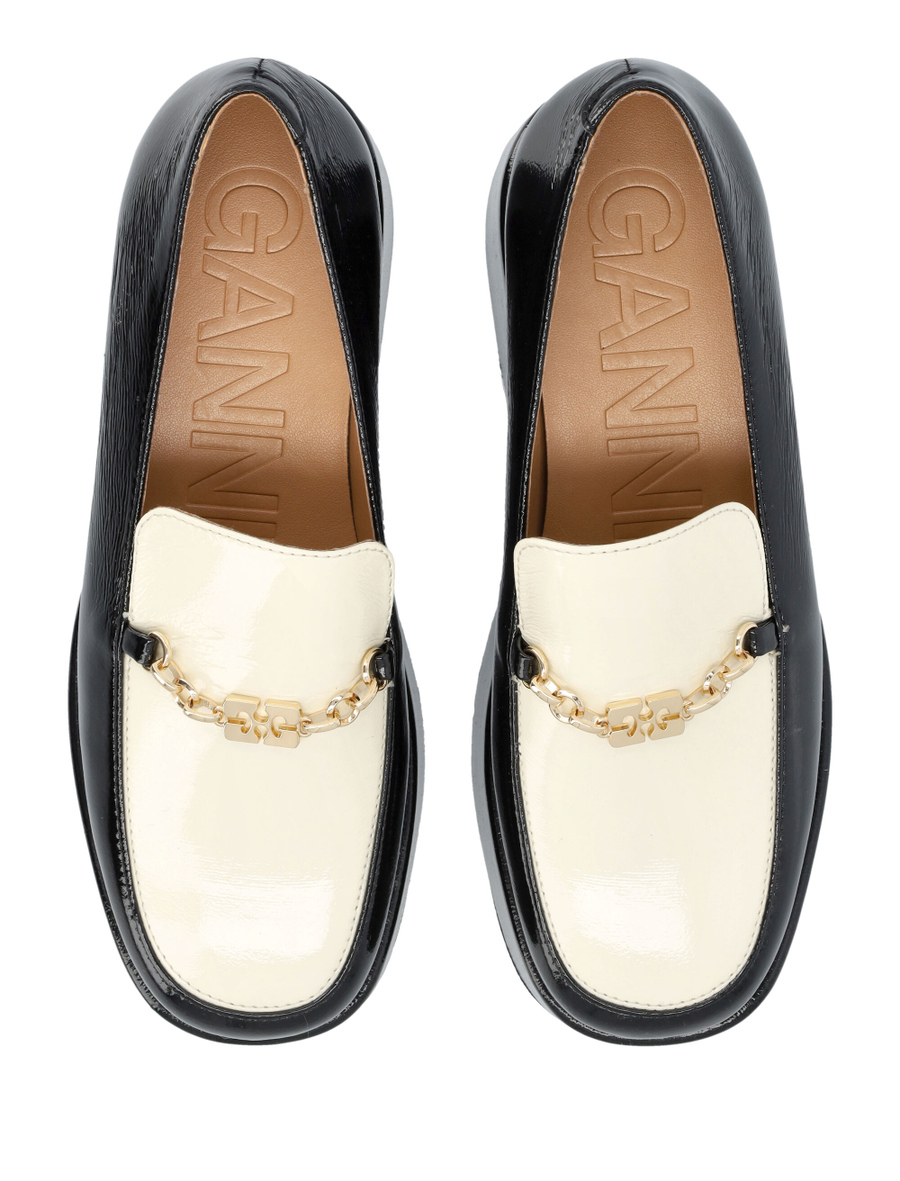 Bicolor patent platform loafers - Spazio Pritelli