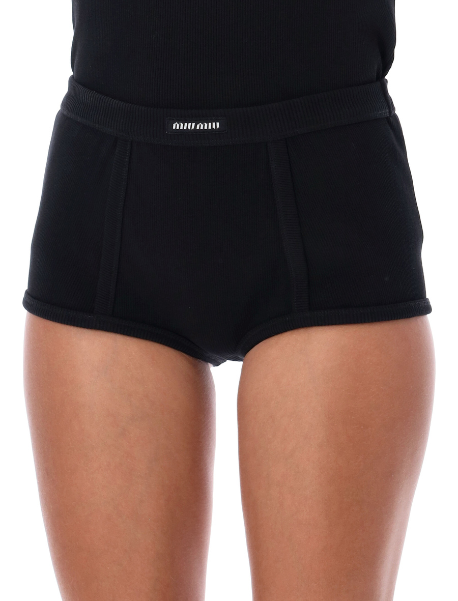 Ribbed shorts - Spazio Pritelli
