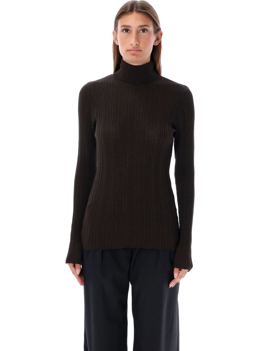 Ribbed turtle neck sweater - Spazio Pritelli