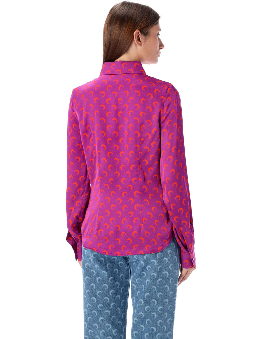 Moon print flou blouse - Spazio Pritelli