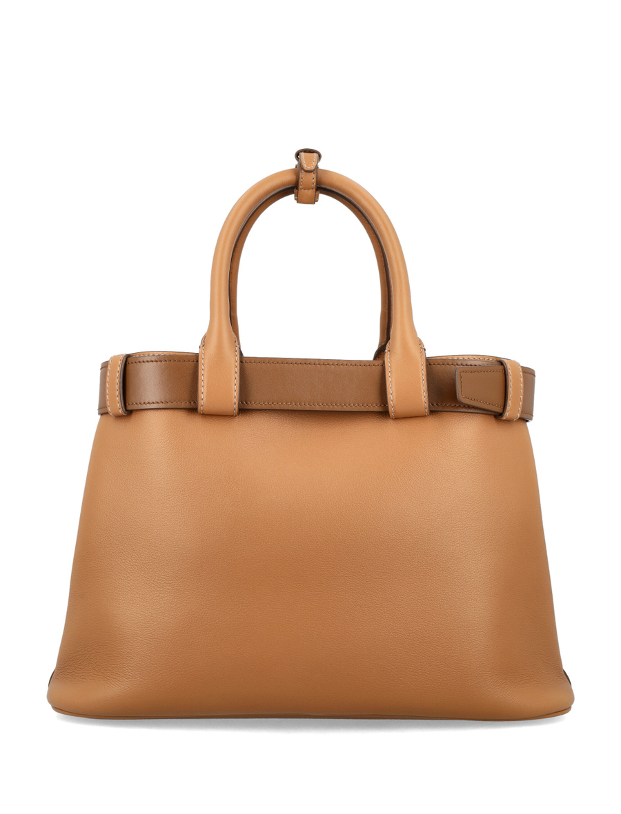 Buckle medium leather handbag with belt - Spazio Pritelli