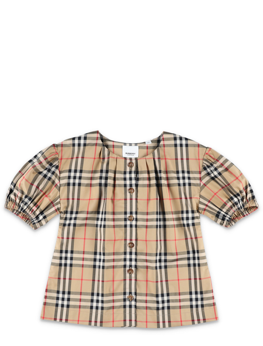 Kid - Check stretch cotton twill blouse - Spazio Pritelli