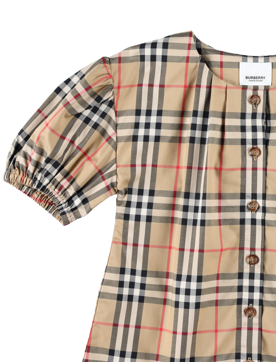 Kid - Check stretch cotton twill blouse - Spazio Pritelli