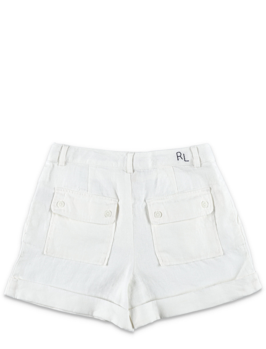 Pleated linen shorts - Spazio Pritelli