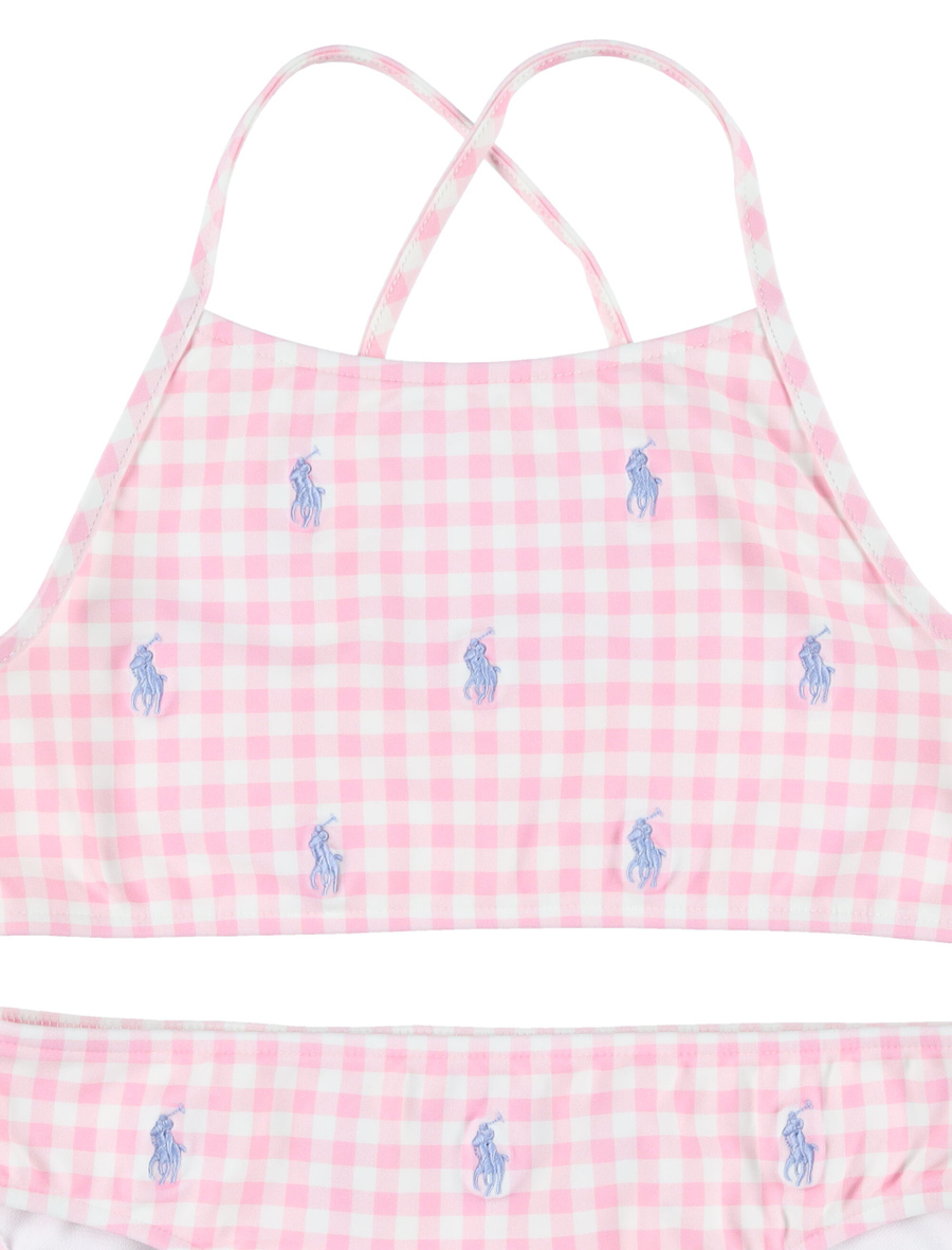 Gingham Polo Pony Two-Piece Swimsuit - Spazio Pritelli