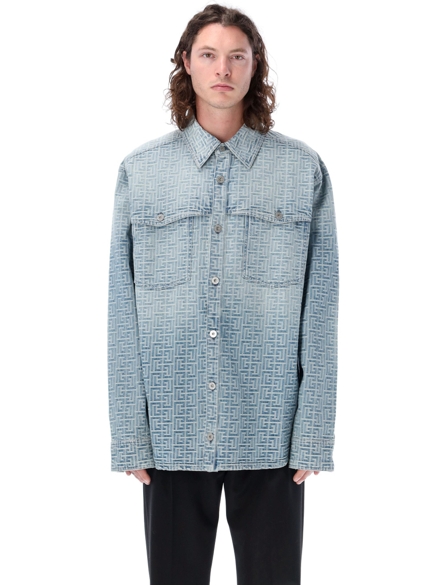 Denim Monogram shirt - Spazio Pritelli
