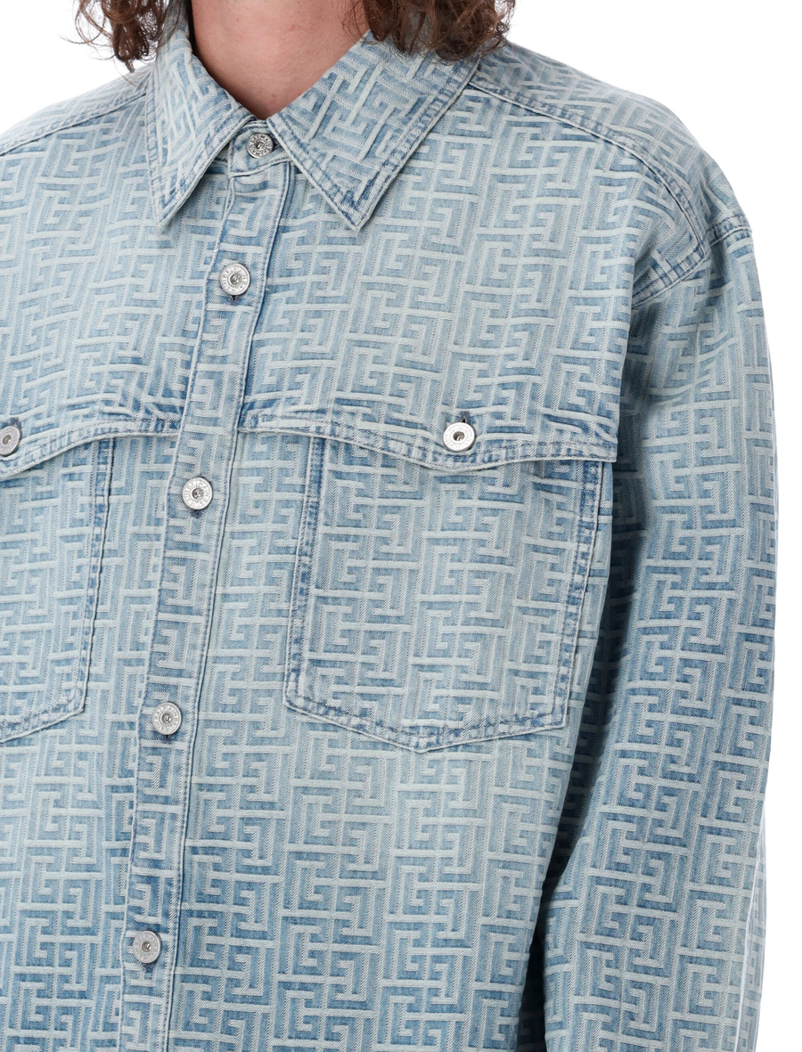 Denim Monogram shirt - Spazio Pritelli