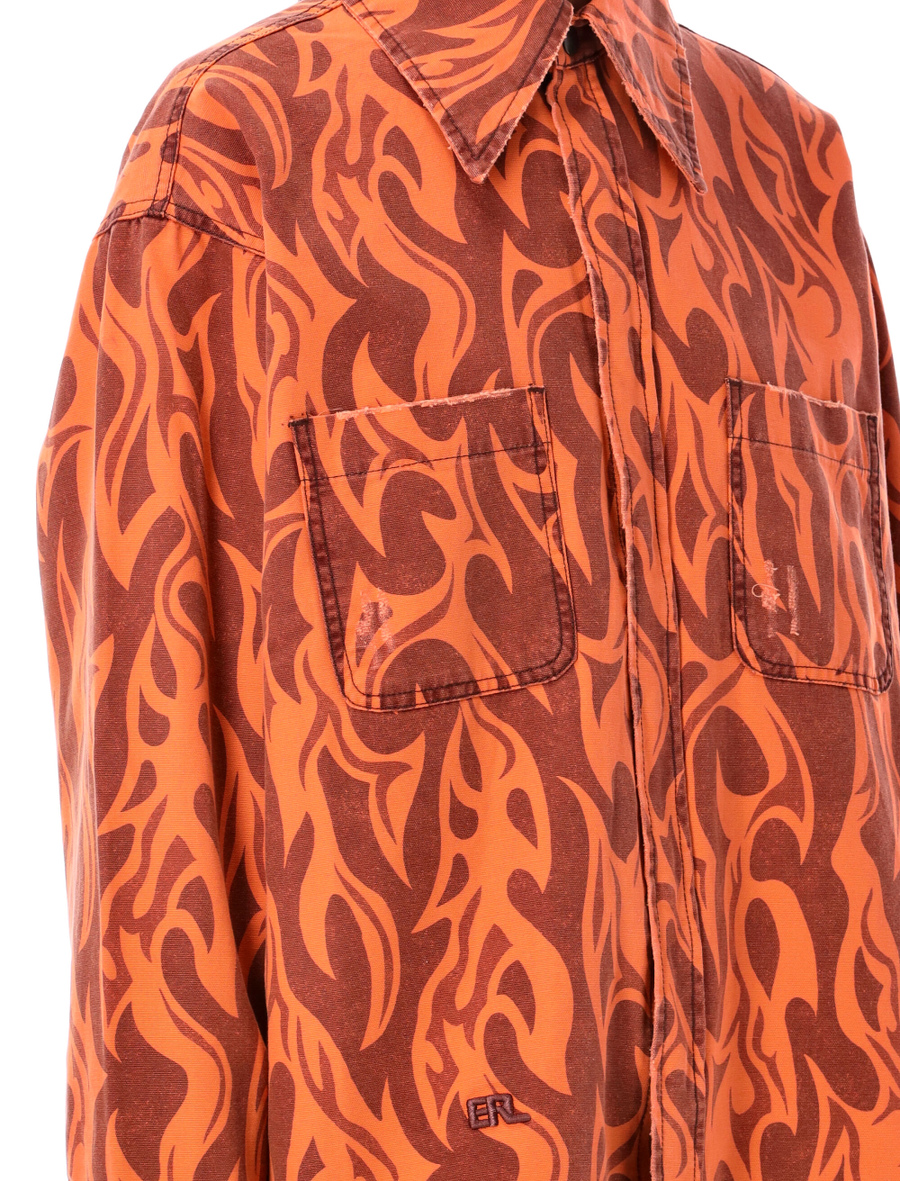 Printed flame shirt - Spazio Pritelli