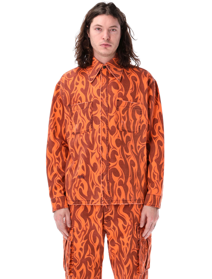 Printed flame shirt - Spazio Pritelli