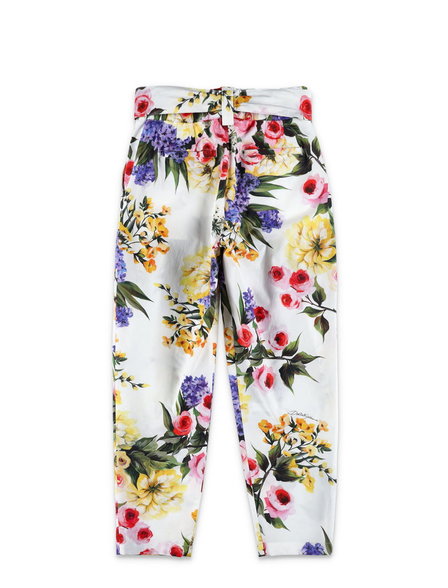 Garden print poplin pants - Spazio Pritelli
