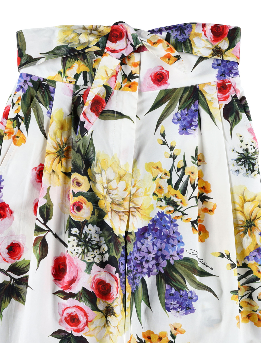 Garden print poplin pants - Spazio Pritelli