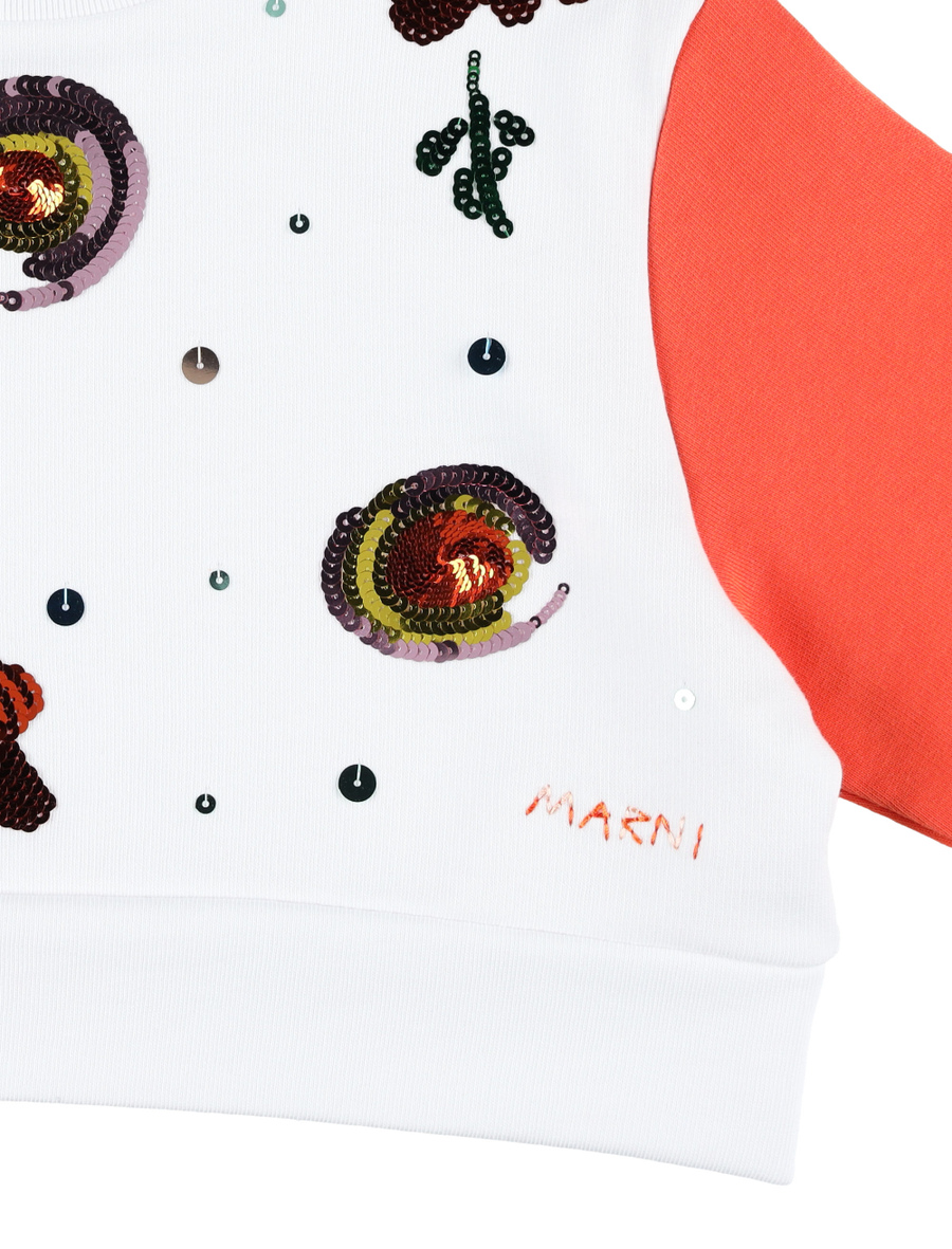 Kid - Crew-neck sweatshirt with floral graphics - Spazio Pritelli