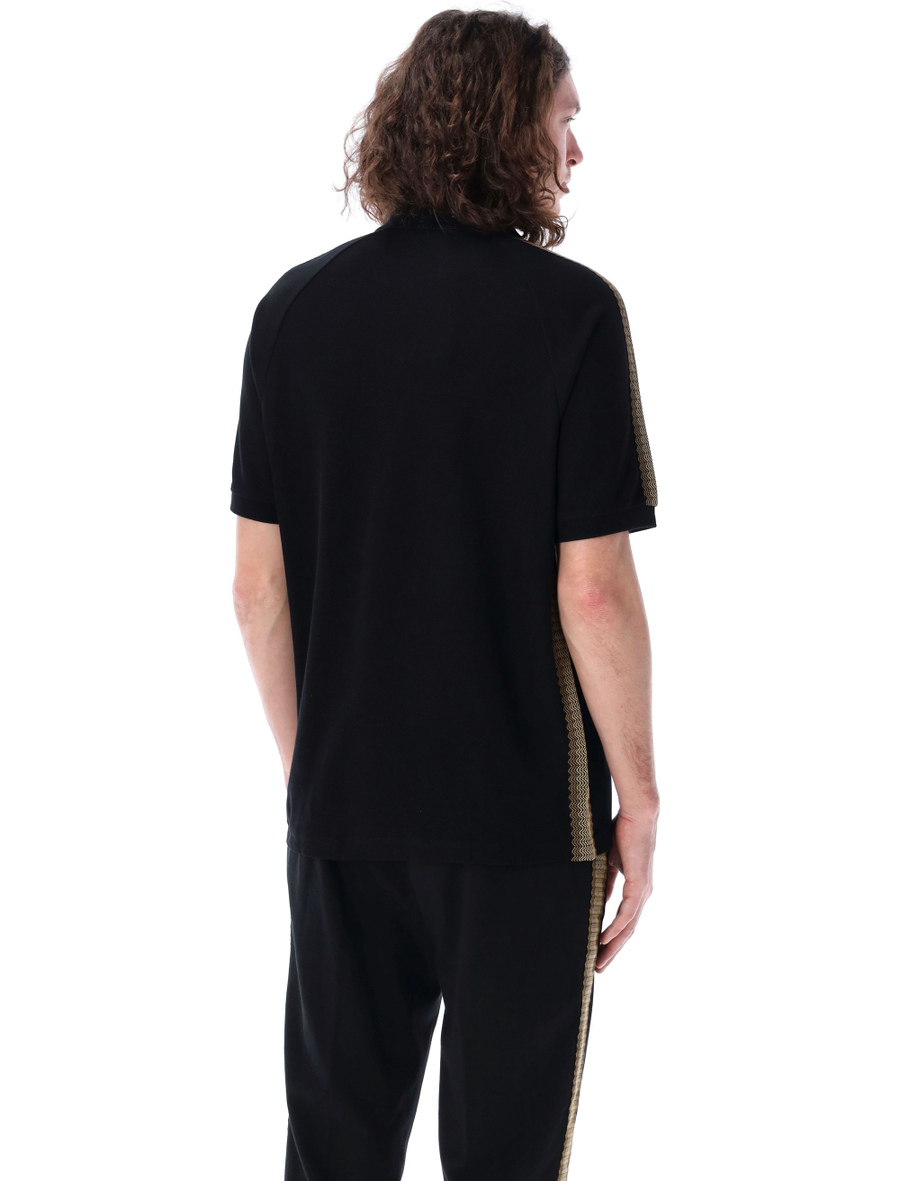 Crochet tape piqué polo shirt - Spazio Pritelli