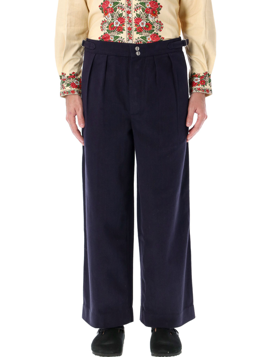 Wide Leg Snap Trousers - Spazio Pritelli