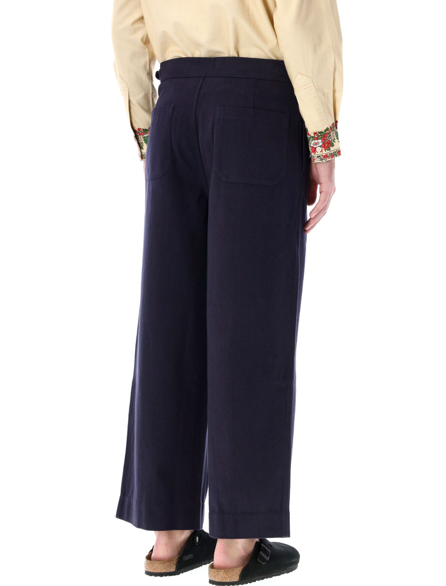 Wide Leg Snap Trousers - Spazio Pritelli