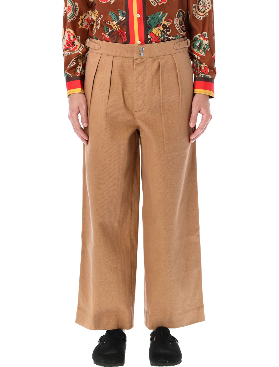 Wide Leg Snap Trousers - Spazio Pritelli