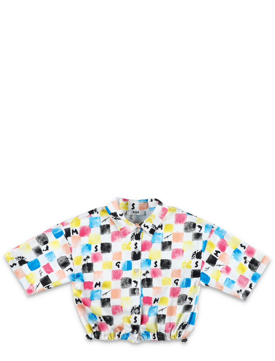 Printed cropped shirt - Spazio Pritelli