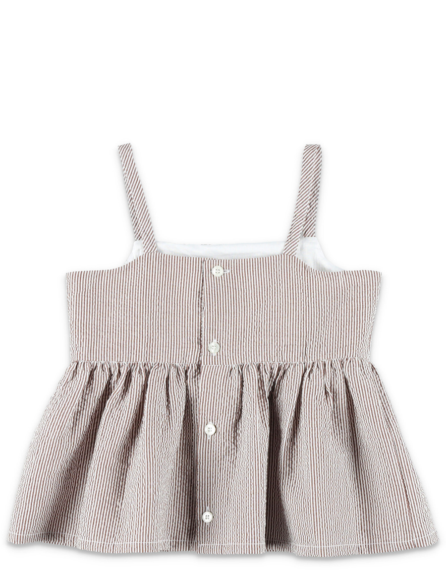 Striped seersucker top - Spazio Pritelli