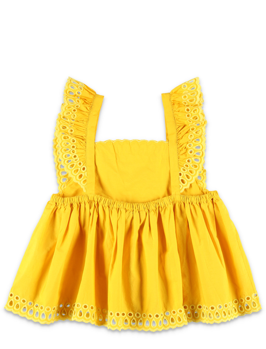Broderie Anglaise sleeveless top - Spazio Pritelli