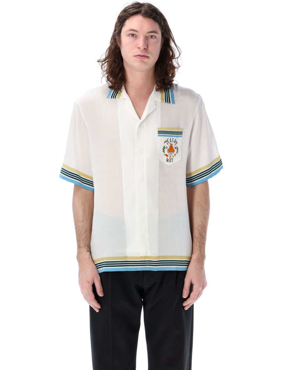 Casa way silk bowling shirt - Spazio Pritelli