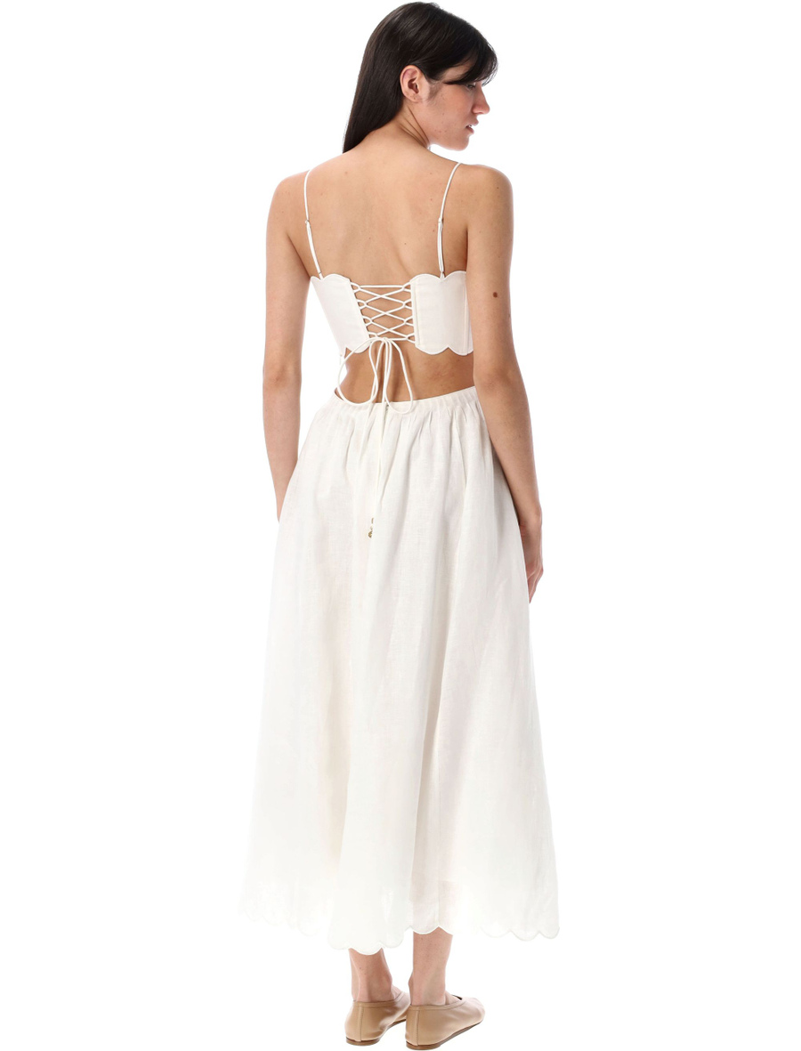 Rhiannon scallop midi dress - Spazio Pritelli