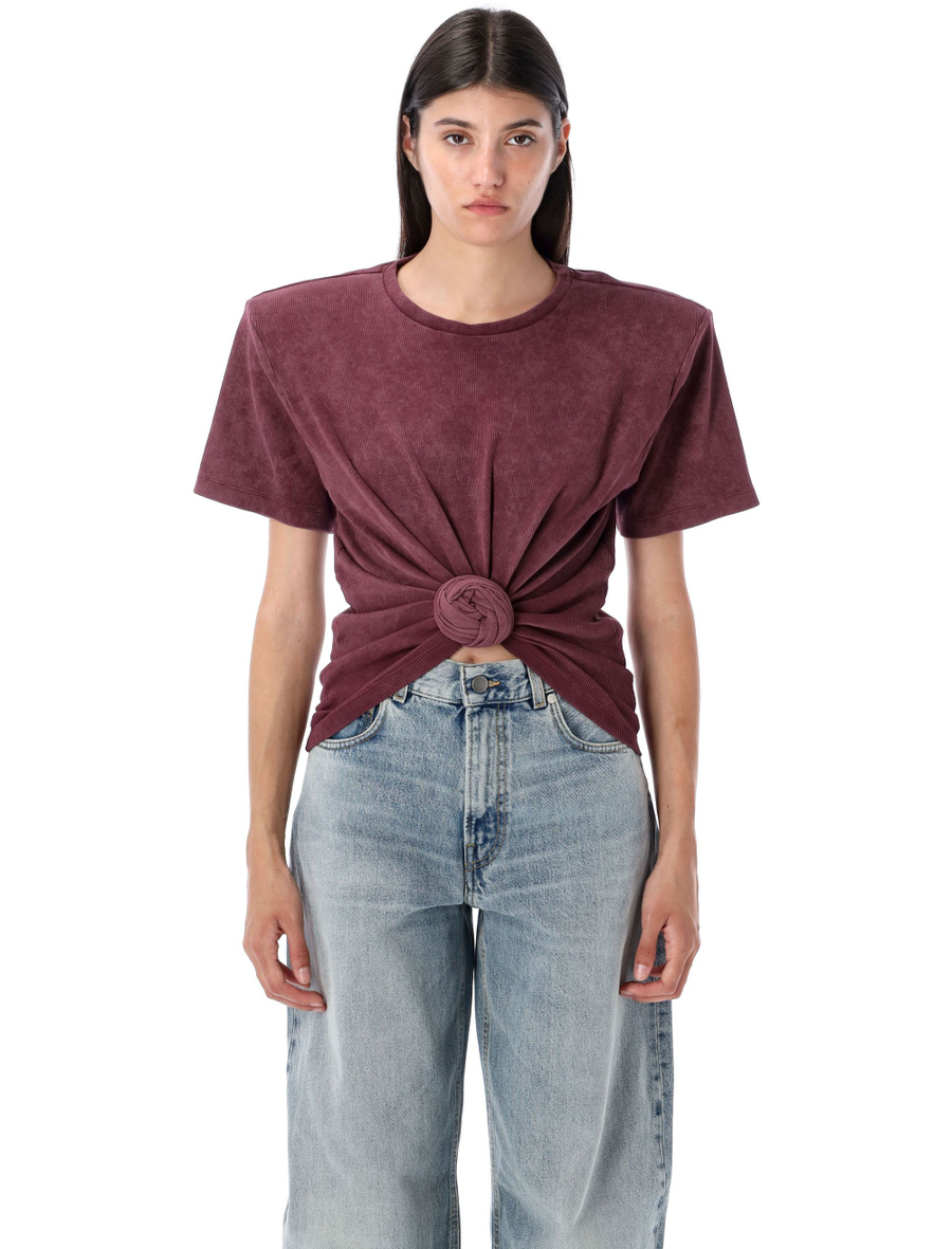 Knotted ribbed t-shirt - Spazio Pritelli