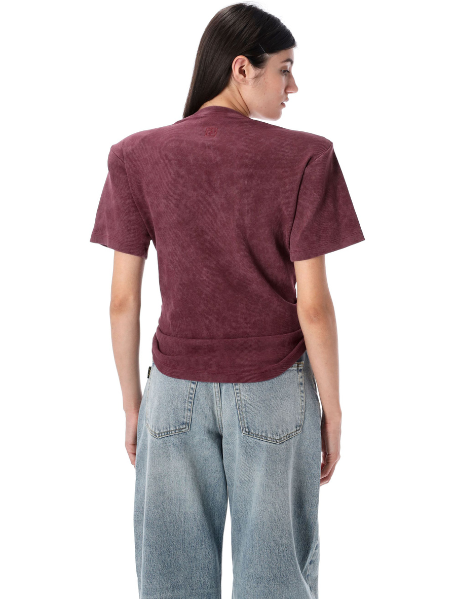 Knotted ribbed t-shirt - Spazio Pritelli