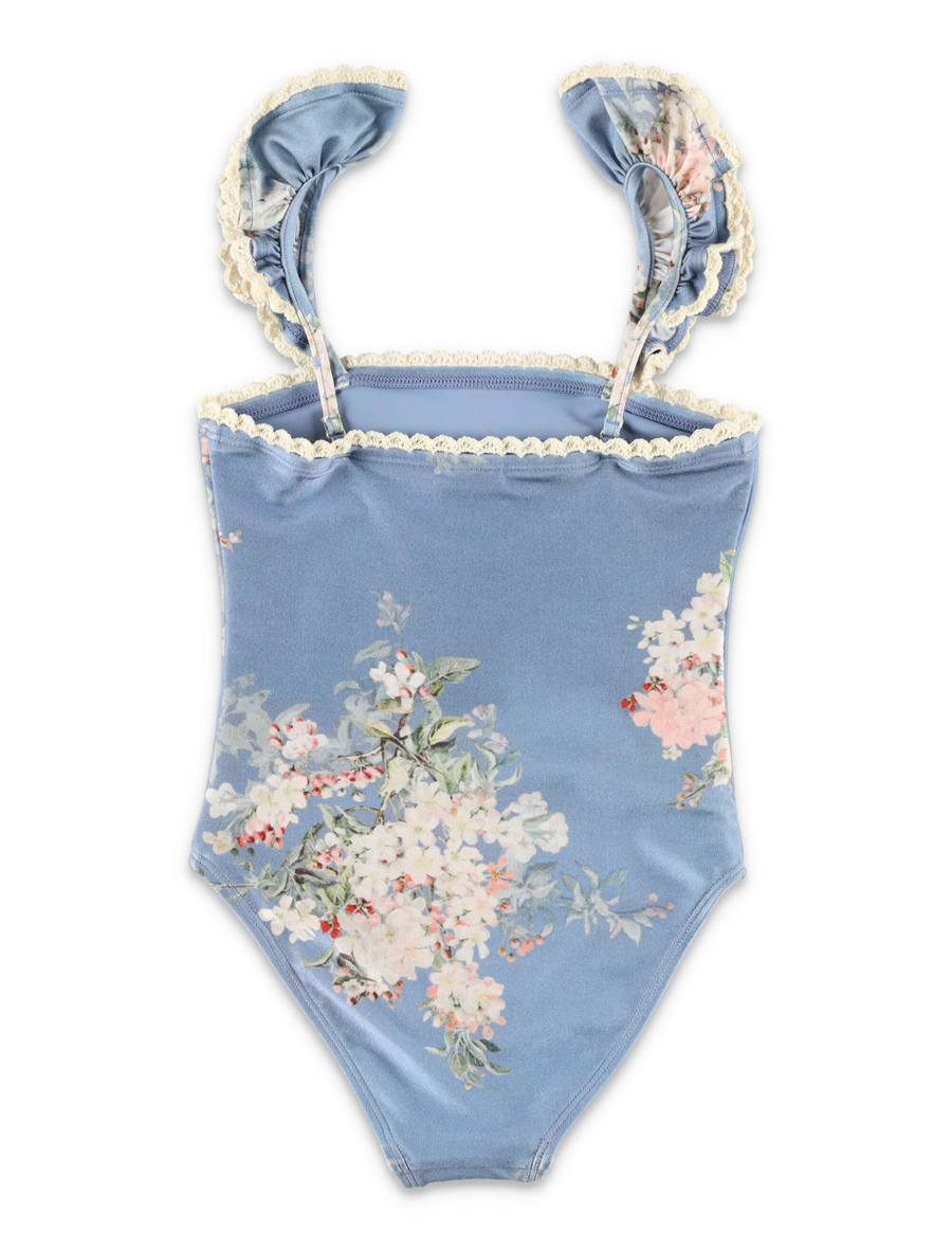 Kid - Cascadian trim frill swimsuit - Spazio Pritelli