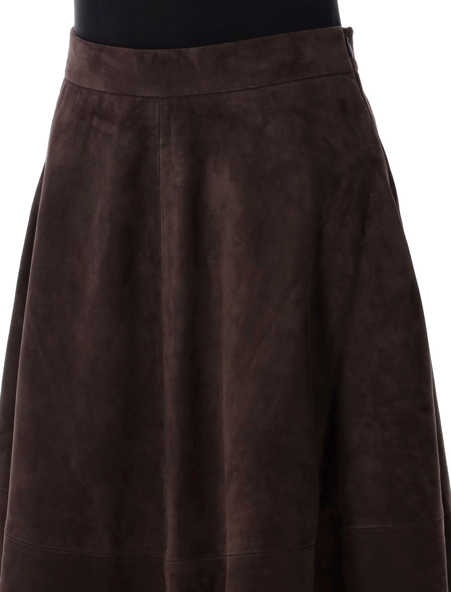 Midi suede skirt - Spazio Pritelli