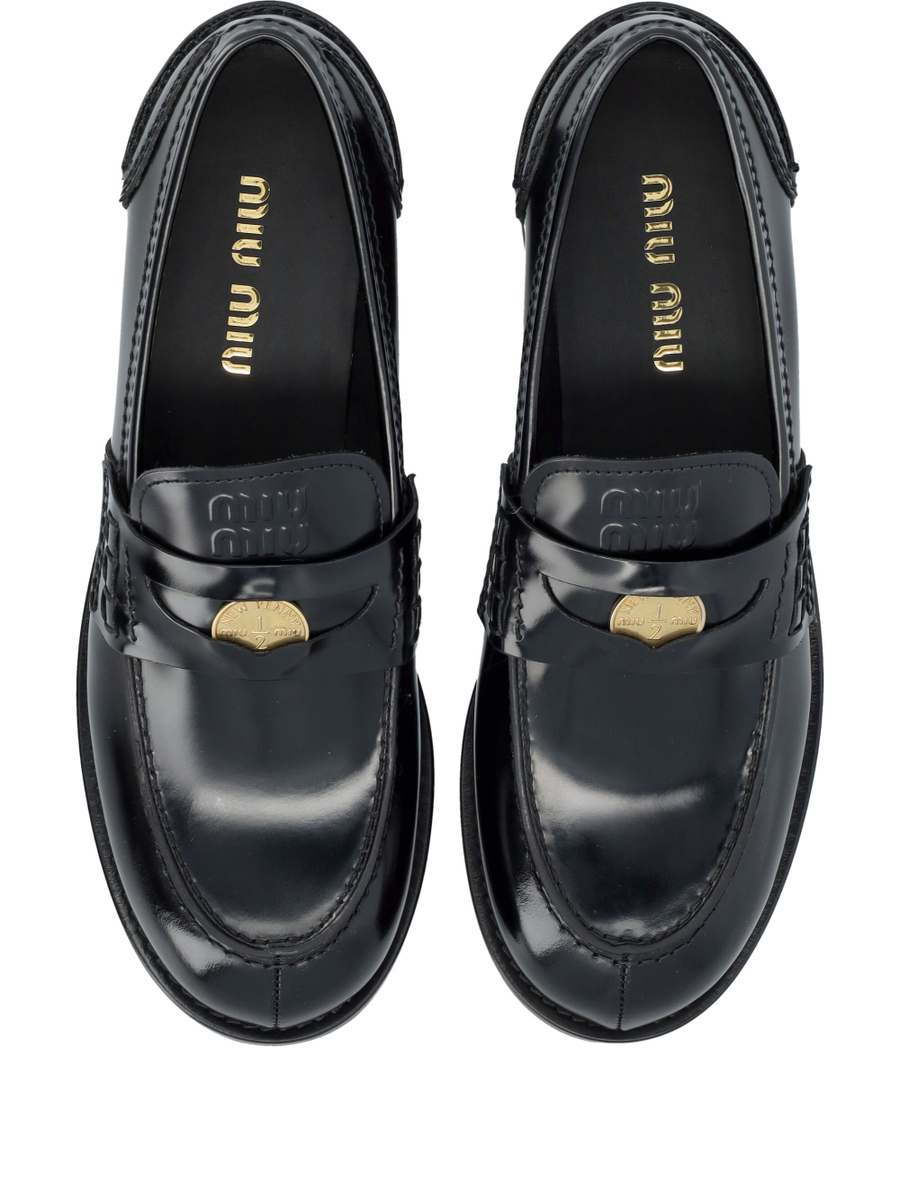 Brushed leather loafers - Spazio Pritelli