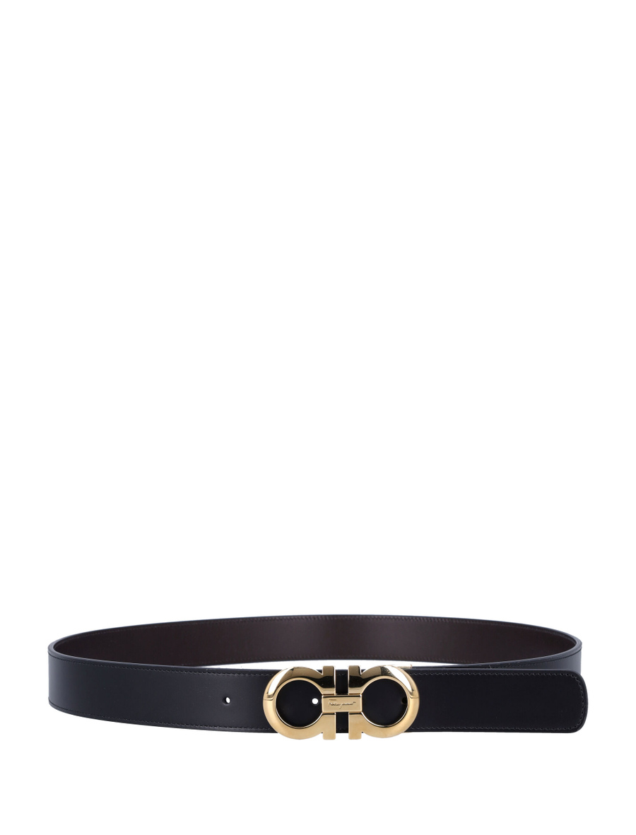 Reversible and adjustable Gancini belt - Spazio Pritelli