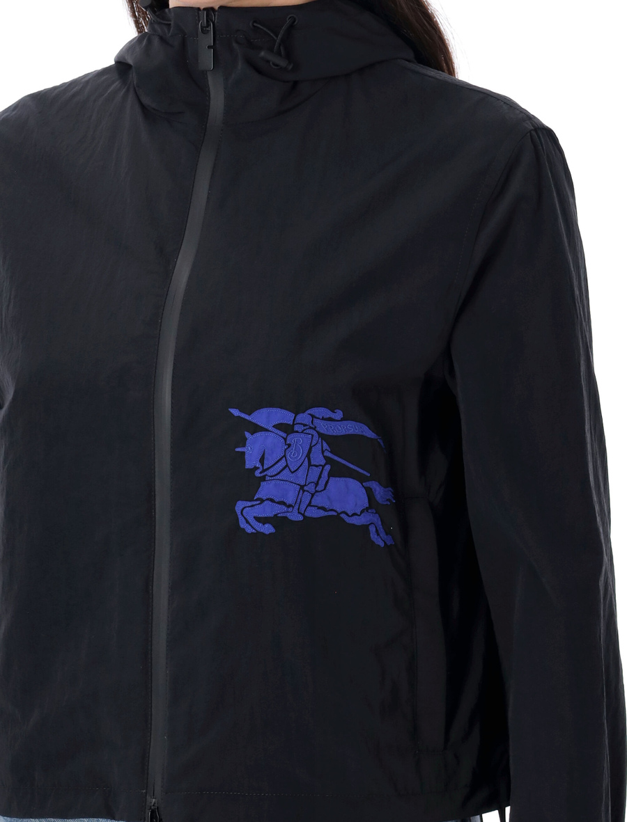 Cropped nylon hooded jacket - Spazio Pritelli