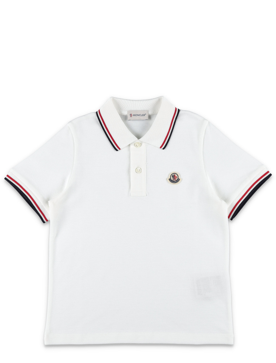 Kid - Tricolour-trimmed cotton piquet polo shirt - Spazio Pritelli