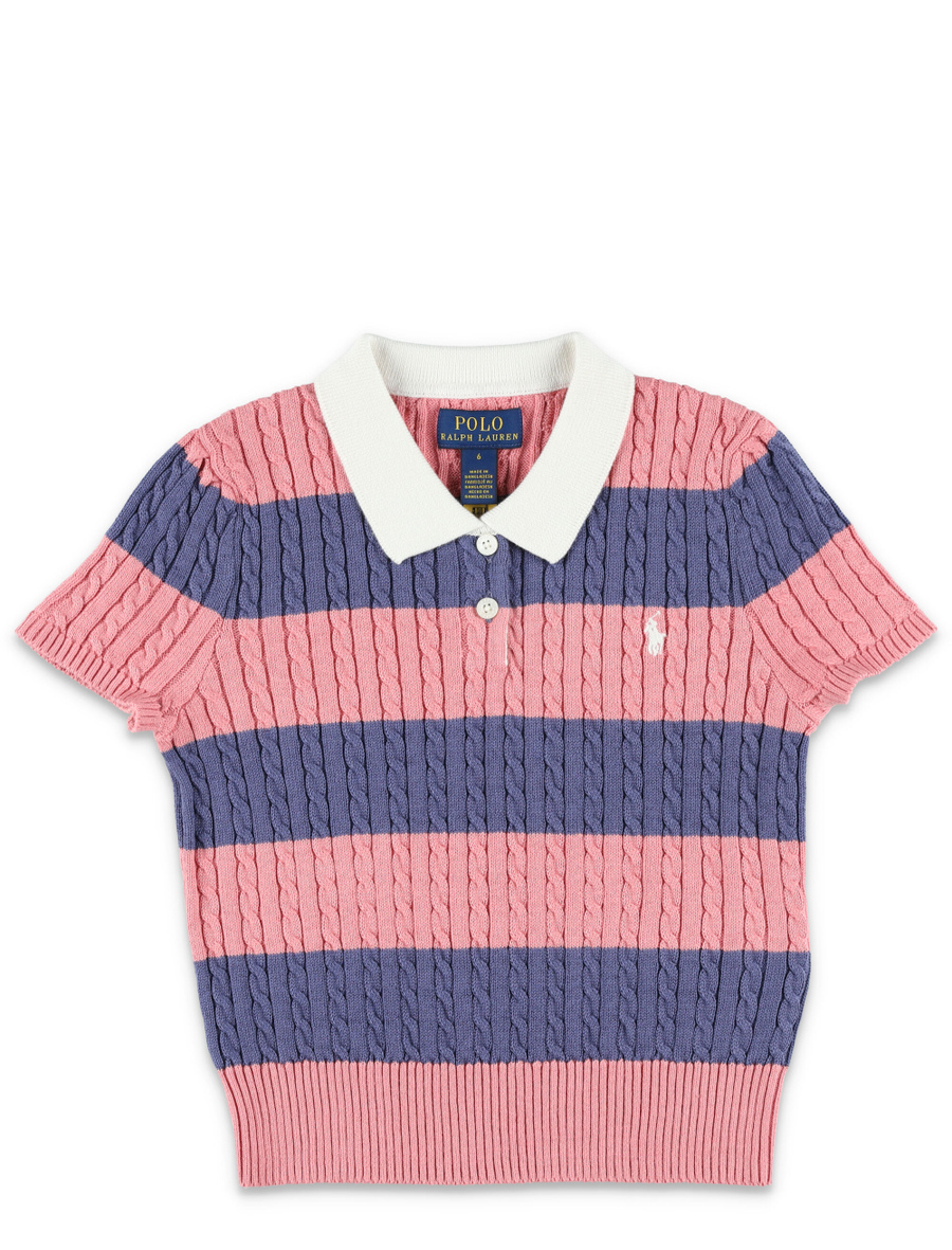 Kid - Cable knit polo and skirt set - Spazio Pritelli