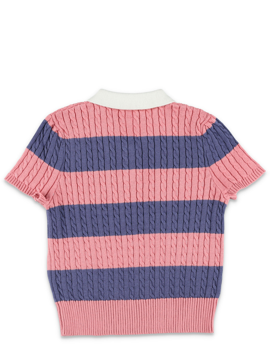 Kid - Cable knit polo and skirt set - Spazio Pritelli