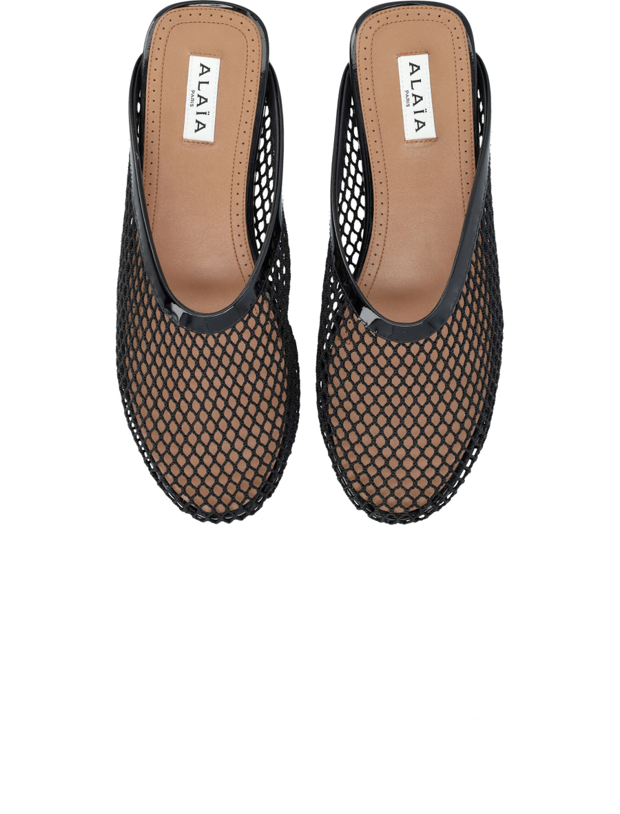 Fishnet flat mules - Spazio Pritelli