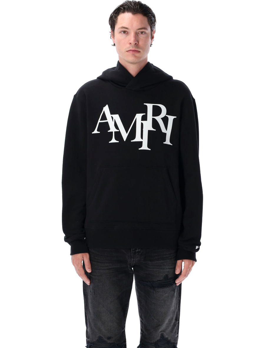 Staggered logo hoodie - Spazio Pritelli