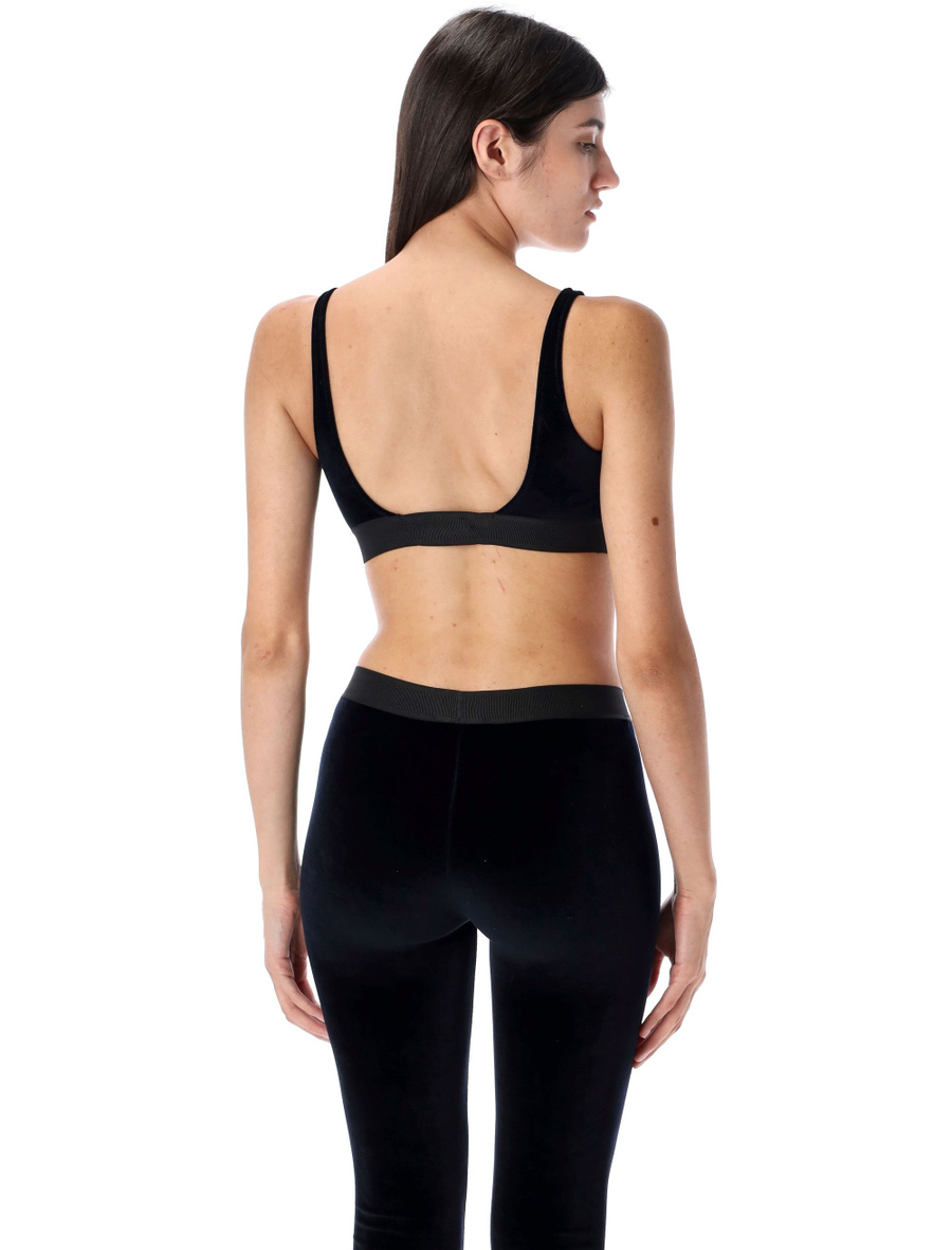 Stretch velvet bralette - Spazio Pritelli