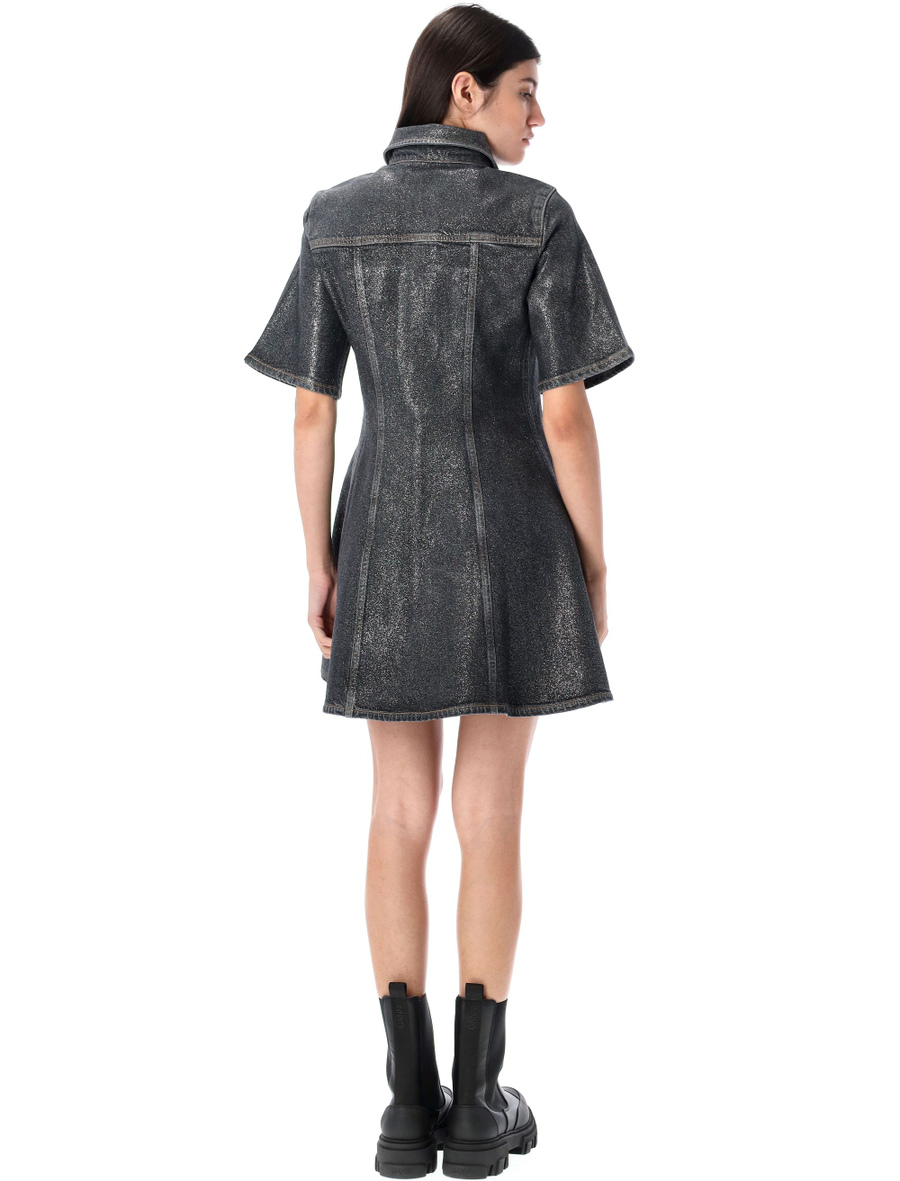 Shimmery Foil denim mini dress - Spazio Pritelli