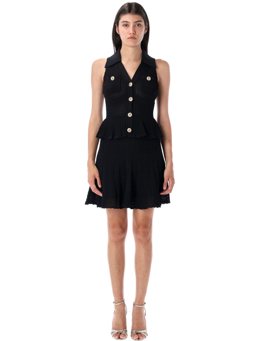 Pointelle knit mini dress - Spazio Pritelli