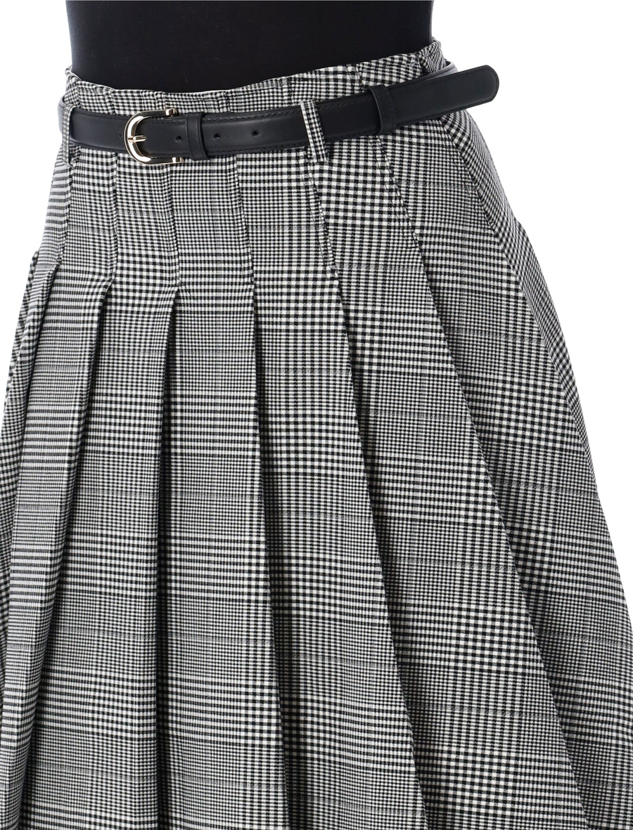 Prince Of Wales check pleated midi skirt - Spazio Pritelli