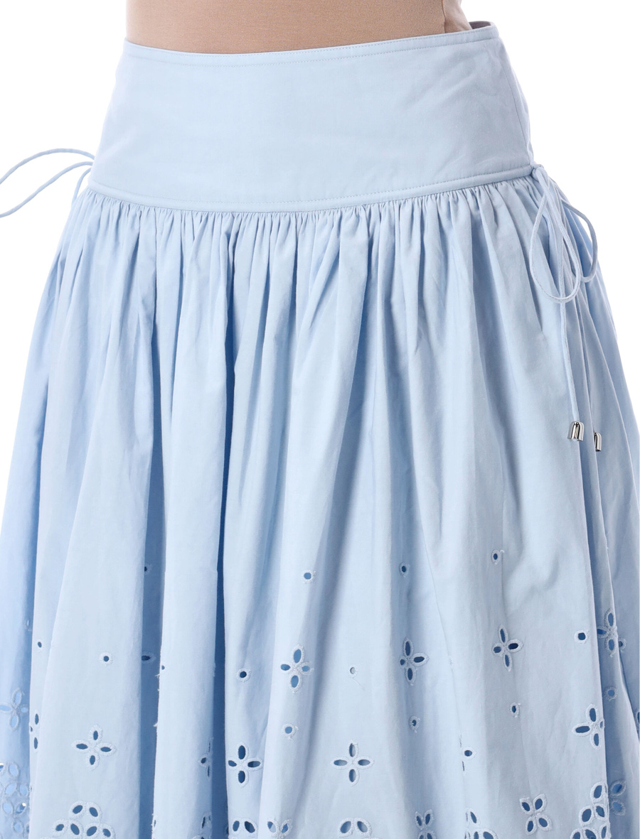 Cotton Broderie midi skirt - Spazio Pritelli