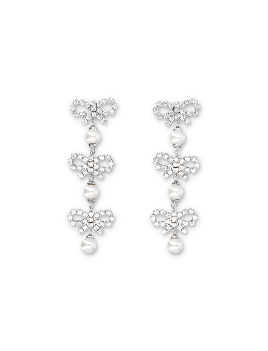 MULTI BOW EARRING + PEARL - Spazio Pritelli