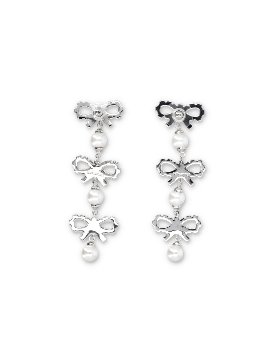 MULTI BOW EARRING + PEARL - Spazio Pritelli