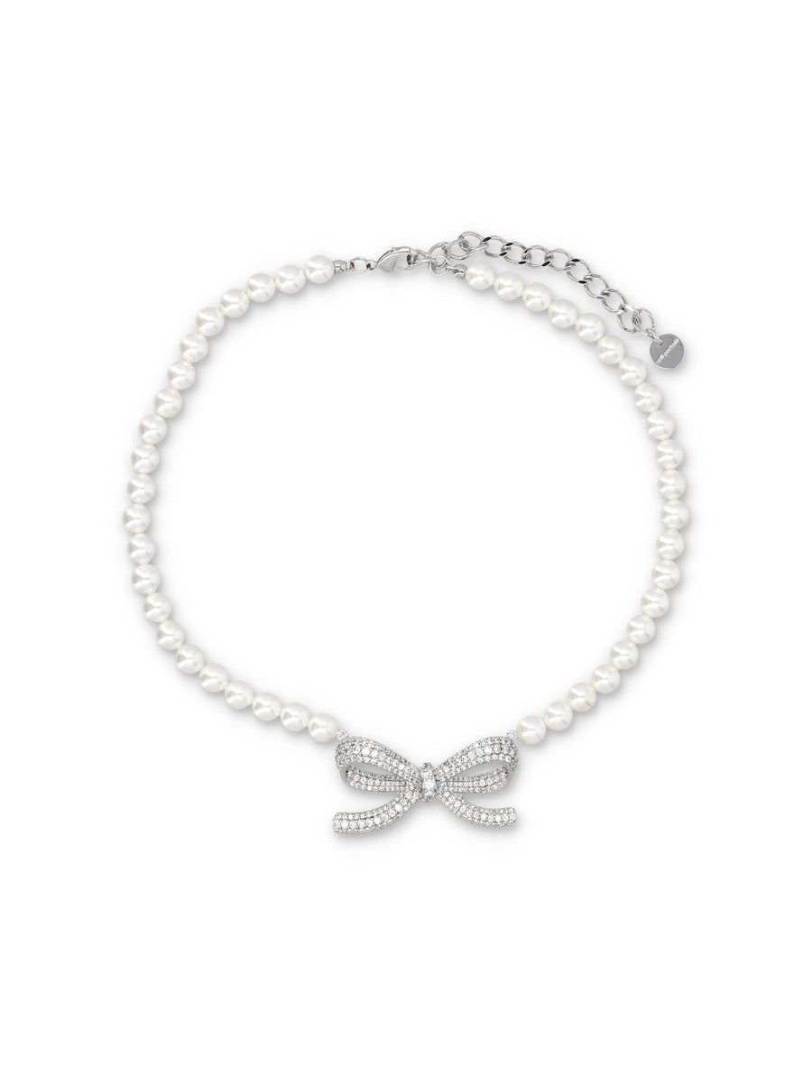 PEARL BOW NECKLACE - Spazio Pritelli