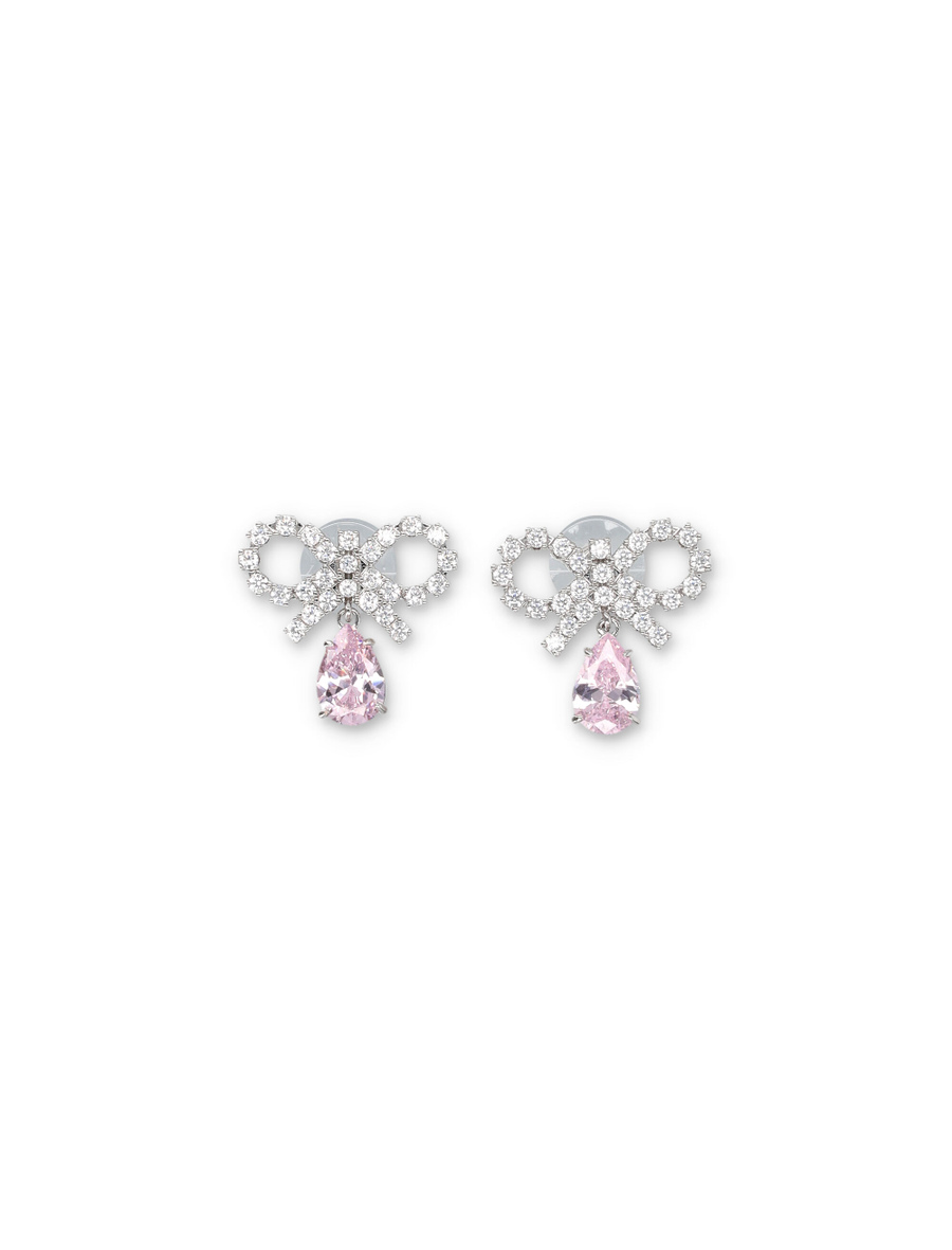 MICRO BOW CRYSTAL EARRING - Spazio Pritelli
