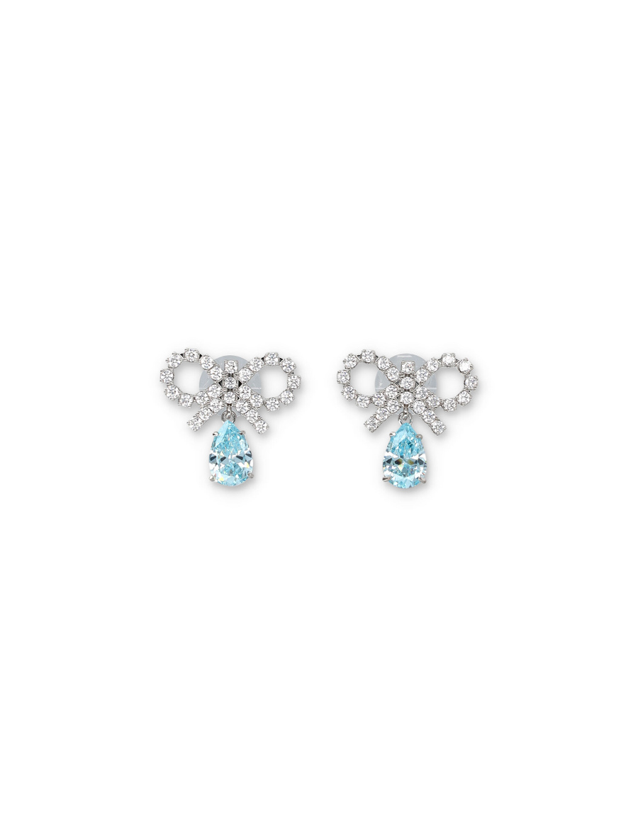 MICRO BOW CRYSTAL EARRING - Spazio Pritelli