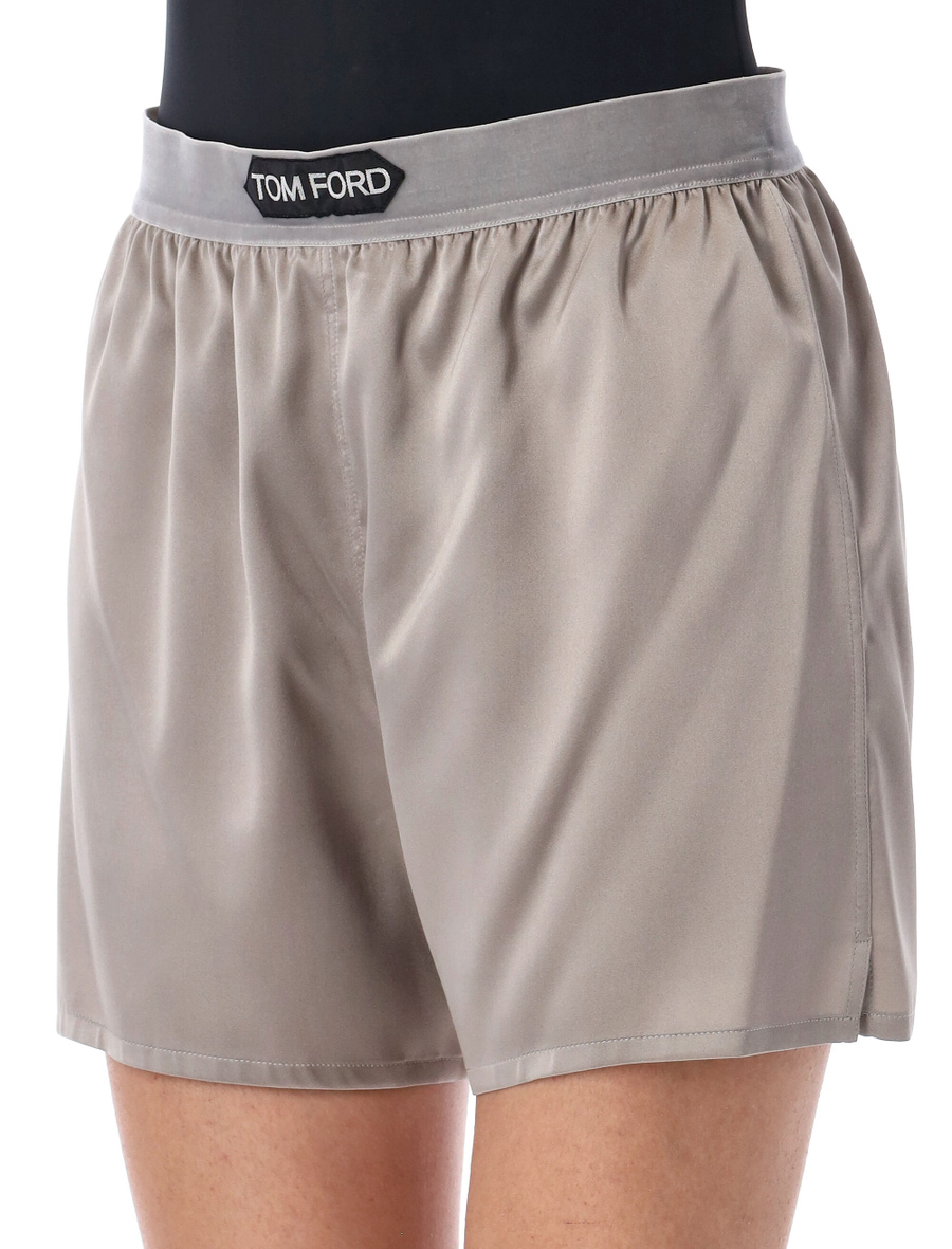 Silk satin boxer shorts - Spazio Pritelli