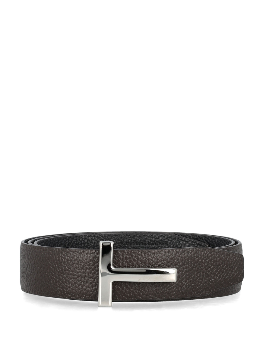 T grainy leather belt - Spazio Pritelli